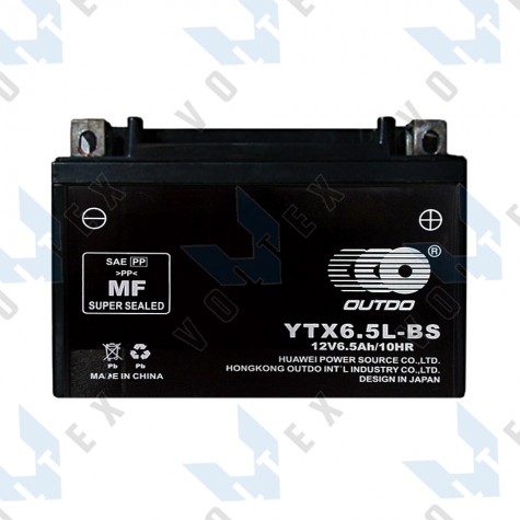 Мото аккумулятор Outdo YTX6.5L-BS 6.5 Ah