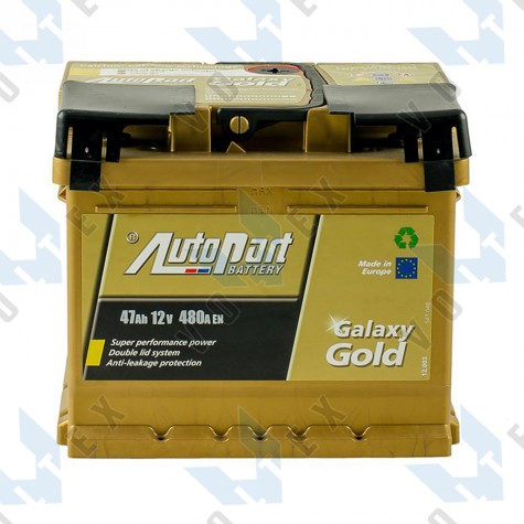 Аккумулятор Autopart Galaxy Gold 47Ah R+ 480A (низкобазовый)