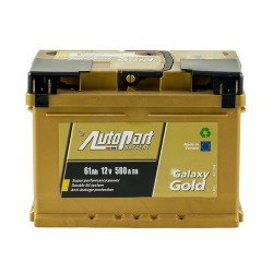 Аккумулятор Autopart Galaxy Gold 61Ah R+ 580A (низкобазовый)