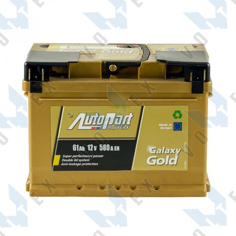 Аккумулятор Autopart Galaxy Gold 61Ah R+ 580A (низкобазовый)