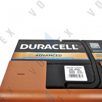 Аккумулятор Duracell Advanced 63Ah R+ 620A