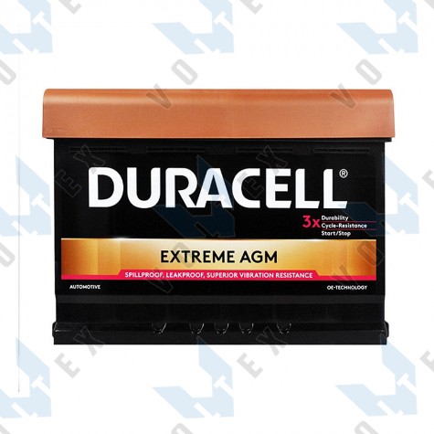 Аккумулятор Duracell Extreme Start Stop AGM 70Ah R+ 720A