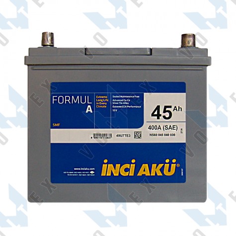 Аккумулятор Inci Aku Formula 45Ah JR+ 400A