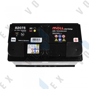 Аккумулятор Moll EFB Start Stop 75Ah R+ 760A