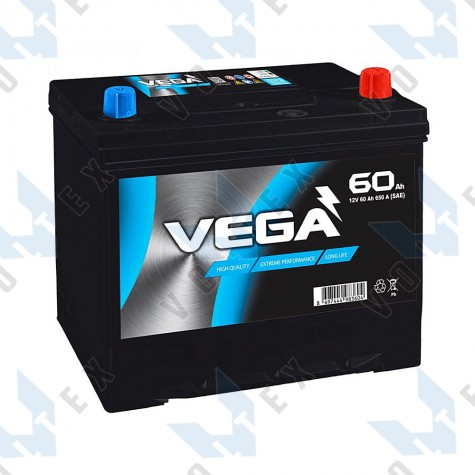 Аккумулятор Vega Black Asia 60Ah JR+ 650A