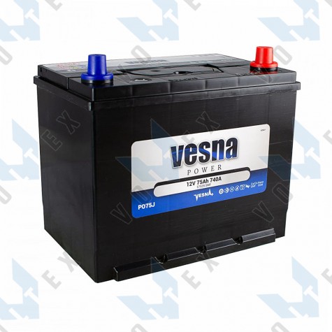 Аккумулятор Vesna Power Asia 75Ah JR+ 740A