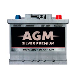 Аккумулятор AGM Silver Premium 50Ah R+ 480A