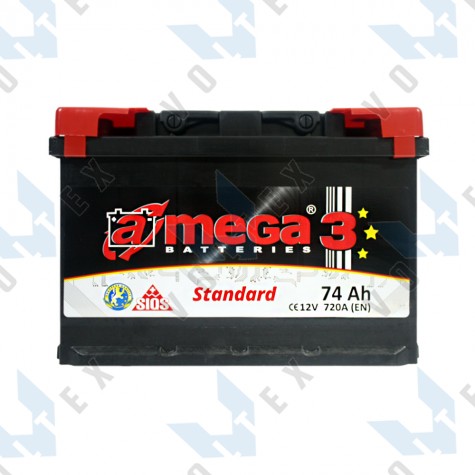 Аккумулятор A-Mega Standard 74Ah R+ 720A