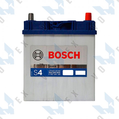 Аккумулятор Bosch S4 40Ah JR+ 330A (тонкая клемма)