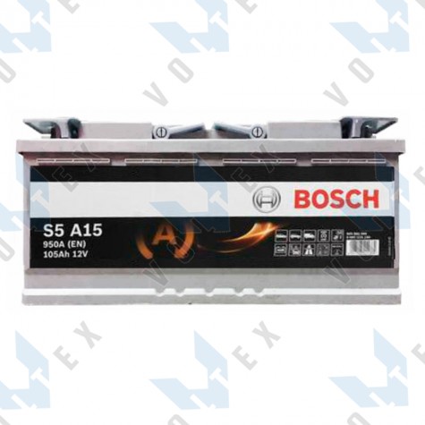 Аккумулятор Bosch S5 AGM 105Ah R+ 950A