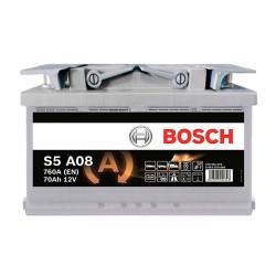 Аккумулятор Bosch S5 AGM 70Ah R+ 760A
