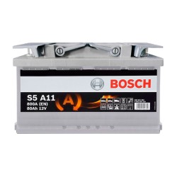 Аккумулятор Bosch S5 AGM 80Ah R+ 800A