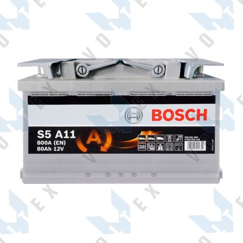 Аккумулятор Bosch S5 AGM 80Ah R+ 800A