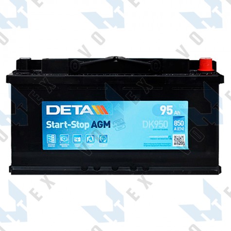 Аккумулятор Deta AGM Start-Stop 95Ah R+ 850A
