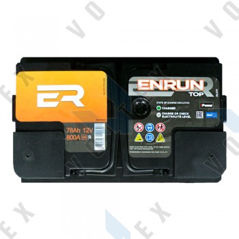 Аккумулятор Enrun Top 78Ah R+ 800A