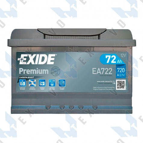 Аккумулятор Exide Premium 72Ah R+ 720A
