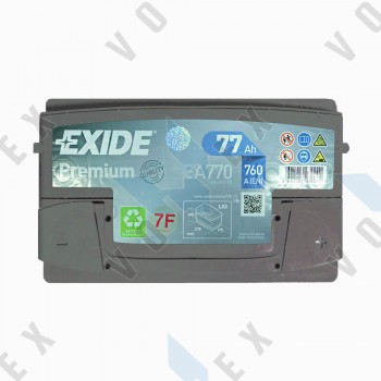 Аккумулятор Exide Premium 77Ah R+ 760A