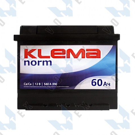 Аккумулятор Klema norm 60Ah R+ 540A