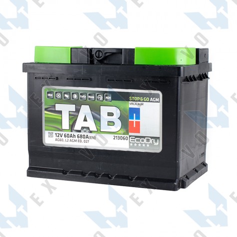 Аккумулятор Tab EcoDry AGM Start-Stop 60Ah R+ 680A