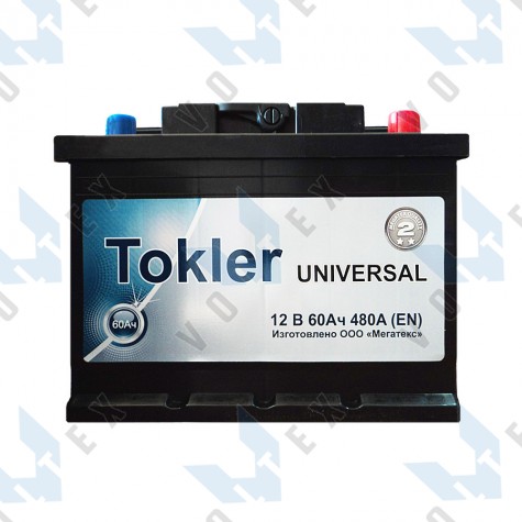 Аккумулятор Tokler Universal 60Ah R+ 480A