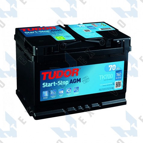 Аккумулятор Tudor Start-Stop AGM 70Ah R+ 760A
