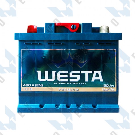 Аккумулятор Westa Premium 50Ah L+ 480A (низкобазовый)