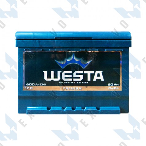Аккумулятор Westa Premium 60Ah R+ 600A (низкобазовый)